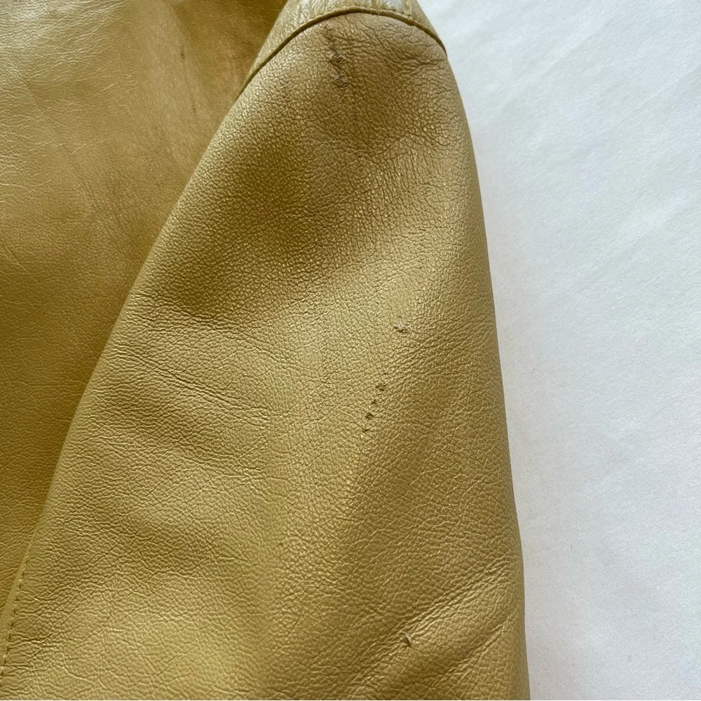 🎉HP🎉 Vintage Industria Soft Leather Utility Driving Coat Italy Jacket Size 46 - Picture 8 of 11